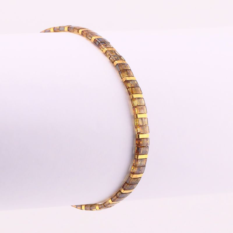 Pulsera Mosaico Ámbar De C/v (14 Cm - 17 Cm)